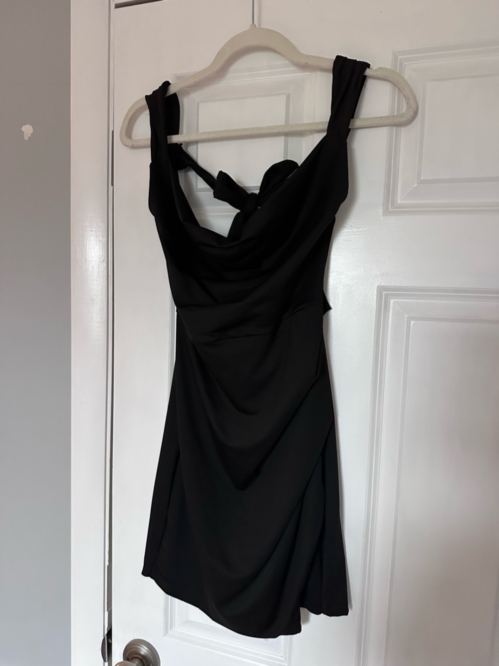 Black Tie Back Mini Dress (Size S)